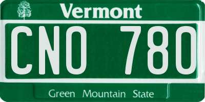 VT license plate CNO780