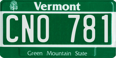 VT license plate CNO781