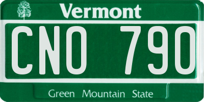 VT license plate CNO790