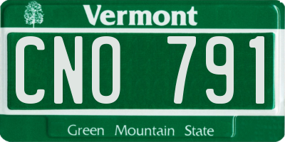 VT license plate CNO791