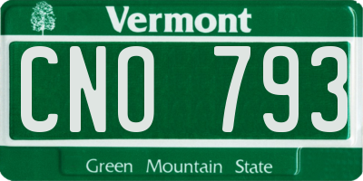 VT license plate CNO793