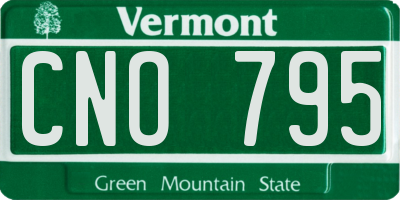 VT license plate CNO795