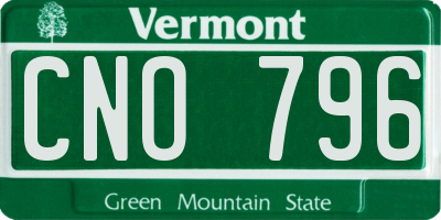 VT license plate CNO796
