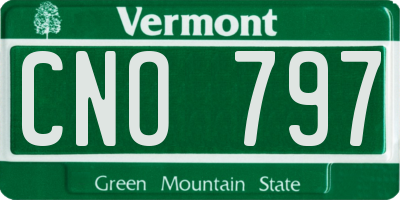 VT license plate CNO797