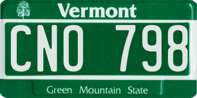 VT license plate CNO798