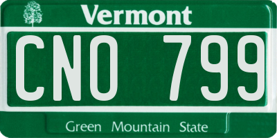 VT license plate CNO799