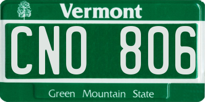 VT license plate CNO806