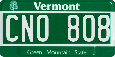 VT license plate CNO808