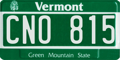 VT license plate CNO815