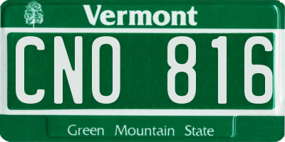 VT license plate CNO816