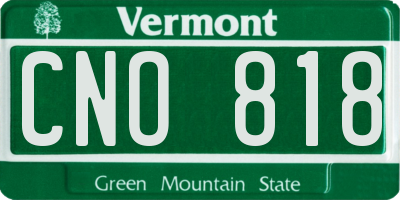 VT license plate CNO818
