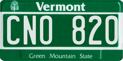 VT license plate CNO820