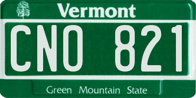 VT license plate CNO821