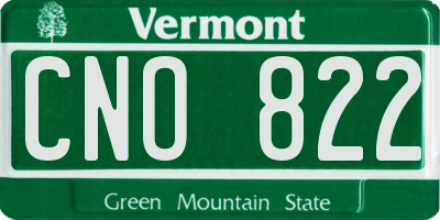 VT license plate CNO822