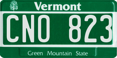 VT license plate CNO823