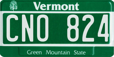 VT license plate CNO824