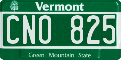 VT license plate CNO825