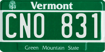 VT license plate CNO831