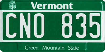 VT license plate CNO835