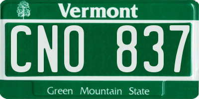 VT license plate CNO837