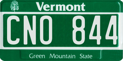 VT license plate CNO844