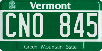 VT license plate CNO845
