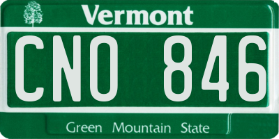 VT license plate CNO846