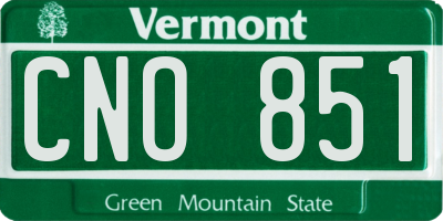 VT license plate CNO851
