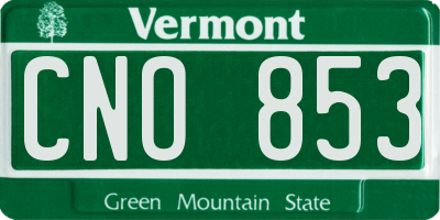 VT license plate CNO853