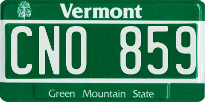 VT license plate CNO859
