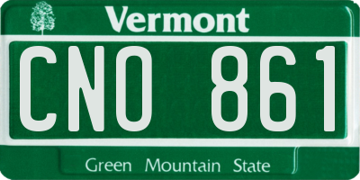 VT license plate CNO861