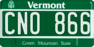 VT license plate CNO866