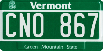 VT license plate CNO867
