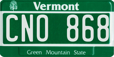 VT license plate CNO868