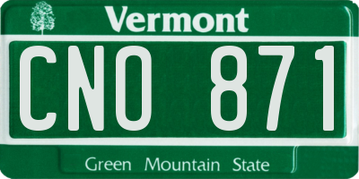 VT license plate CNO871