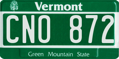 VT license plate CNO872