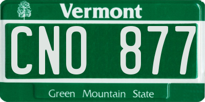 VT license plate CNO877