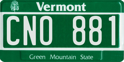 VT license plate CNO881
