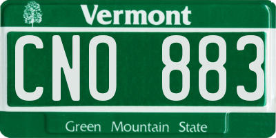 VT license plate CNO883