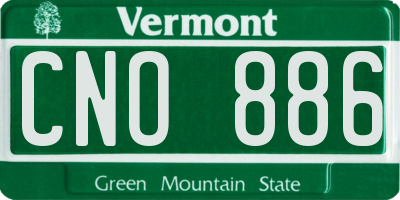 VT license plate CNO886