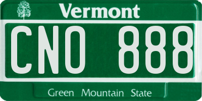 VT license plate CNO888
