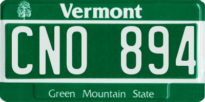 VT license plate CNO894