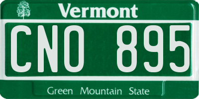 VT license plate CNO895