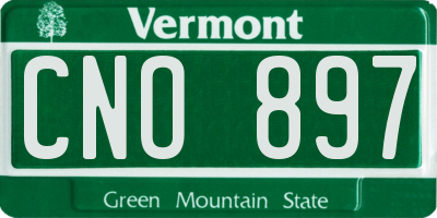 VT license plate CNO897