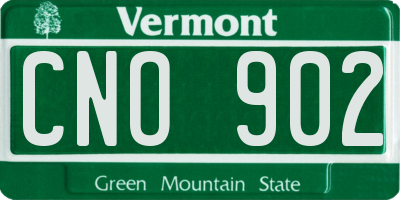 VT license plate CNO902