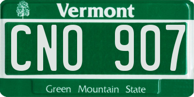 VT license plate CNO907