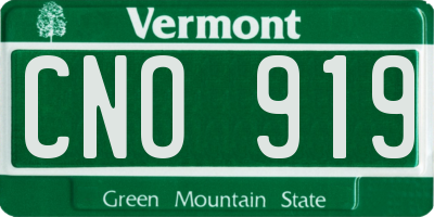 VT license plate CNO919
