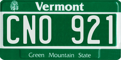 VT license plate CNO921