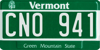VT license plate CNO941