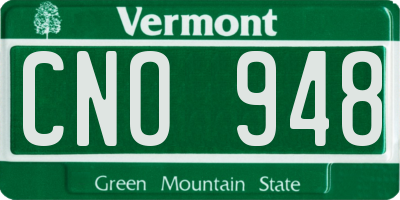 VT license plate CNO948